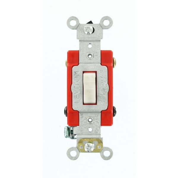 Leviton 20 Amp Industrial Grade Heavy Duty 4-Way Toggle Switch, White