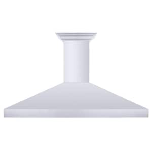 60 in. 500 CFM Convertible Vent Wall Mount Range Hood with Crown Molding in Stainless Steel