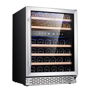 24 in. Built-In or Free-Standing 46 Bottle Wine Cooler Refrigerator, Temperature Setting