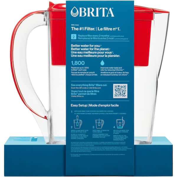 Reviews for Brita 6-Cup Space Saver Water Filter Pitcher in Red, BPA Free