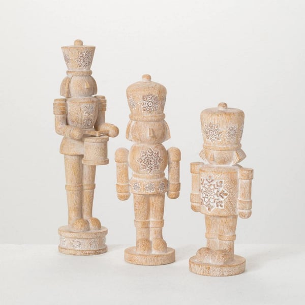 SULLIVANS 8.5 in. 9.5 in. and 11 in. Christmas Nutcracker Figurine Set of 3