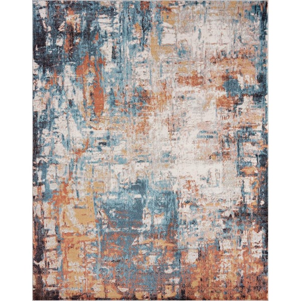 Tayse Rugs Anabel Abstract Multi-Color 8 ft. x 10 ft. Indoor Area Rug