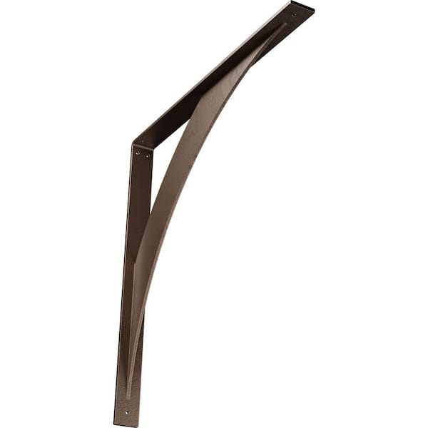Ekena Millwork 2 in. x 24 in. x 24 in. Steel Hammered Dark Bronze Legacy Bracket