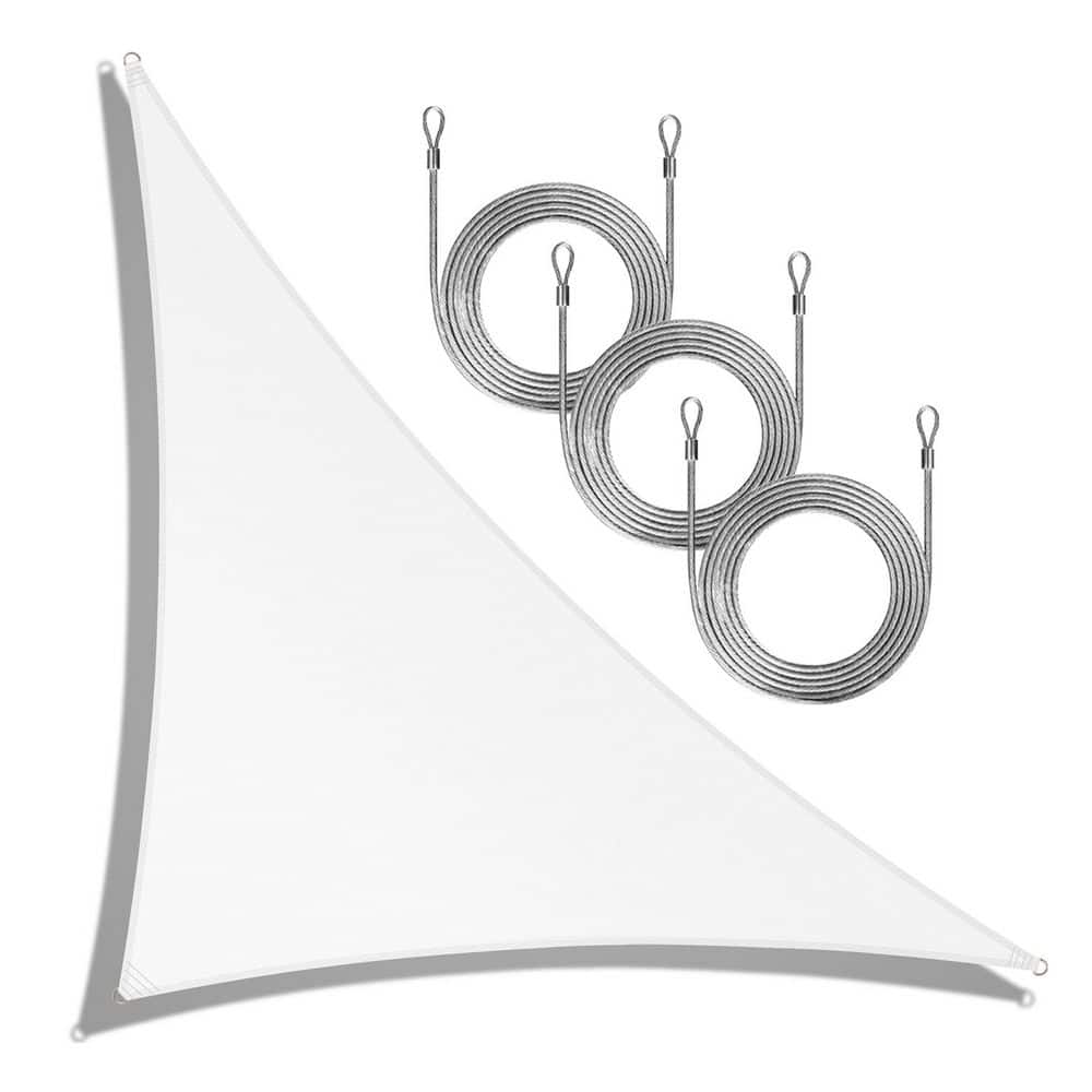 10 ft. x 10 ft. x 14 ft. Right Triangle Sun Shade Sail with Rope-White price history on PriceWatchPro