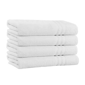 100% Cotton 650 GSM Extra Soft and Highly-Absorbent White Bath Towels (Pack of 4)