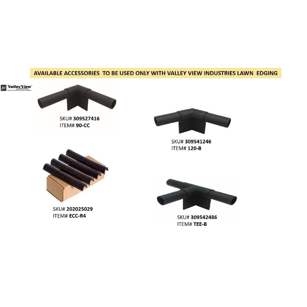 Black Recycled Plastic No-Dig Garden Edging with Stakes