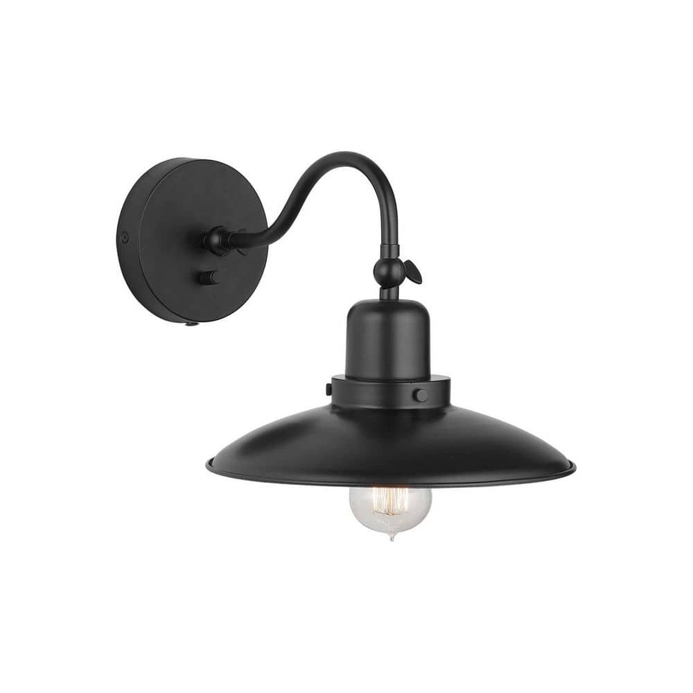 Dewitt 10 in. 1-Light Matte Black Adjustable Sconce with Dimmer Switch and Plug-In Option with Cord Cover price history on PriceWatchPro
