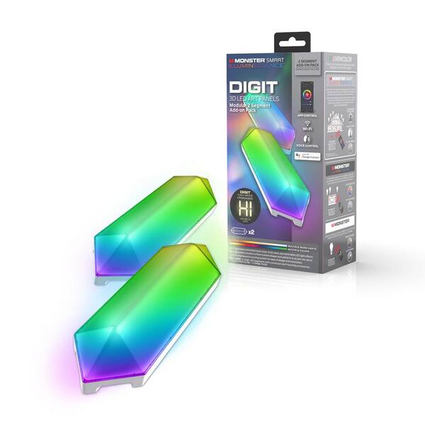 Illuminessence Digit Smart Modular 3D LED Art Panels Starter Kit