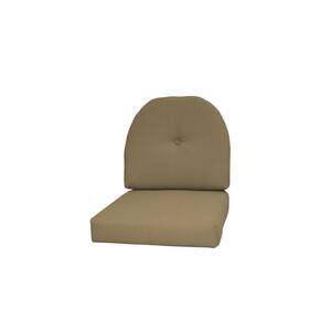 Sunbrella Sand 2-Piece Wicker Outdoor Chair Cushion