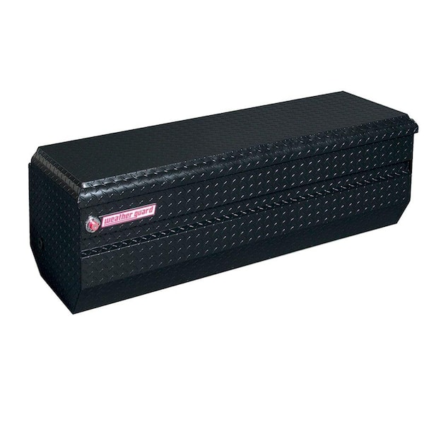 Weather Guard 62 in. Gloss Black Aluminum Full Size Chest Truck Tool Box