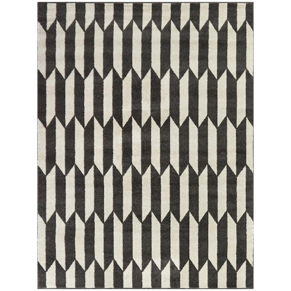 Judith Charcoal 8 ft. x 10 ft. Geometric Area Rug