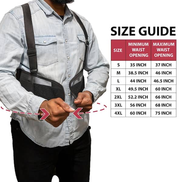 Safe Handler Black, Small, 35 in.-37 in. Lifting Support Weight Belt, Lower Back Brace, Dual Adjustable Straps, (3-pack)