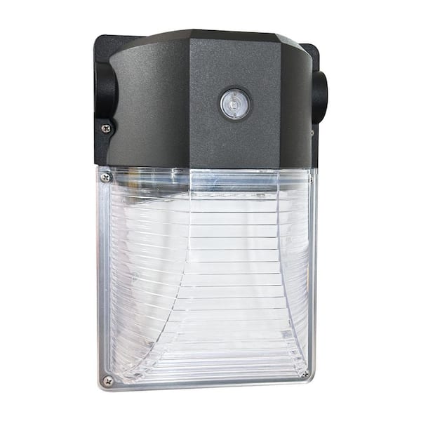 100Watt Equivalent LED Integrated LED Bronze Mini Wall Pack Light Dusk to Dawn 2730LM 5000K