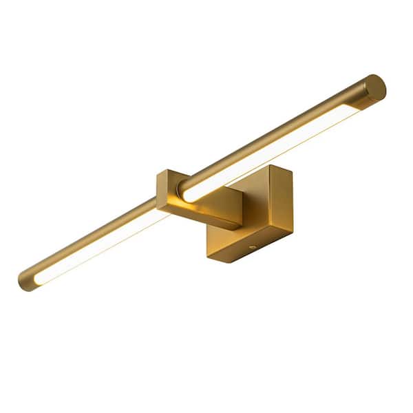 Becky 1-Light 23.62 in. Modern Gold Linear Wall Light Dimmable Integrated LED 3000K Bathroom Vanity Light