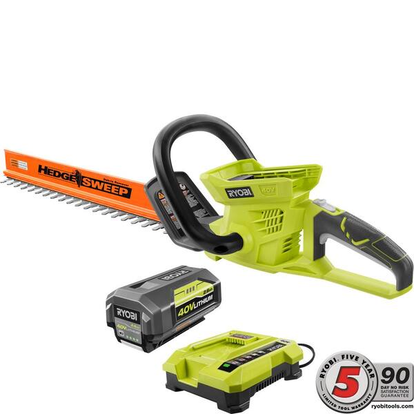 RYOBI 24 in. 40V Lithium-Ion Cordless Hedge Trimmer - 2.6 Ah