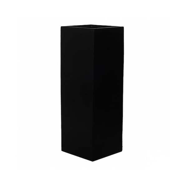 Vasesource Bristol 39 in. x 13.75 in. x 13.75 in. Black Fiberstone Planter