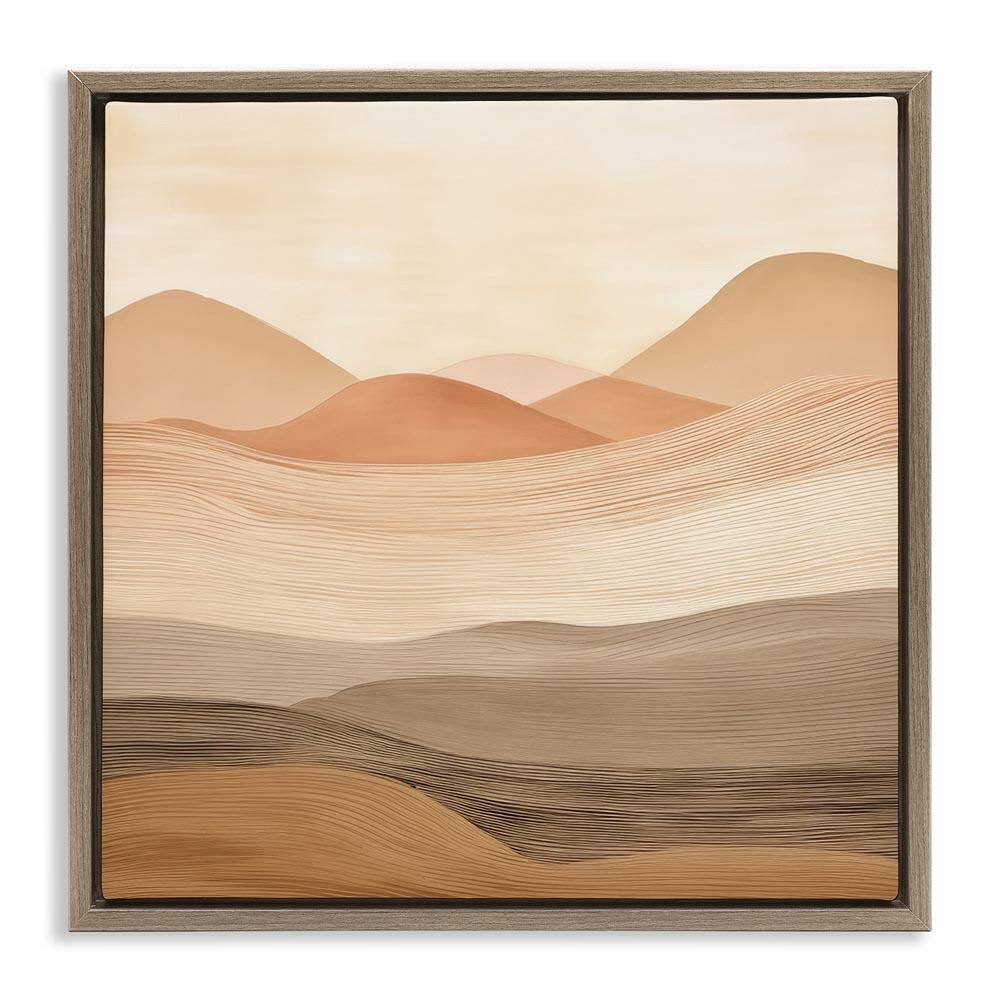 Layered Sand Dunes by Irena Orlov Brown Floater Frame Nature Graphic Art Print 25 in. x 25 in. price history on PriceWatchPro