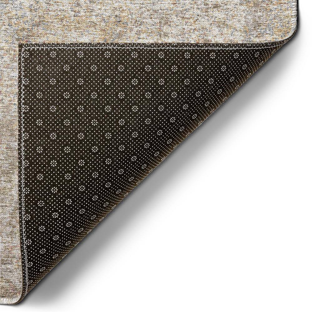 Beige Abstract Flat Woven Chenille Runner Rug