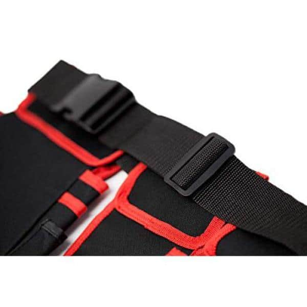 Safe Handler 12-Pocket Belt Professional Tool Pouch in Black/Red BLSH-MS-TB  - The Home Depot