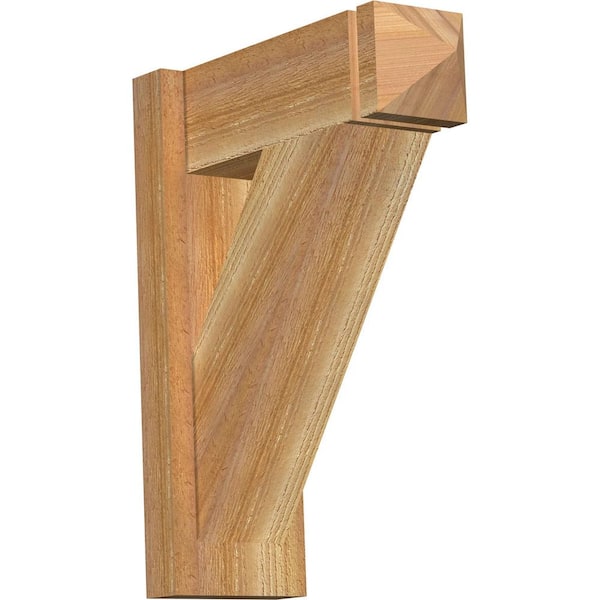 Ekena Millwork 6 in. x 20 in. x 16 in. Western Red Cedar Traditional Arts and Crafts Rough Sawn Outlooker