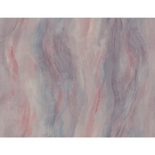Seabrook Designs 60.75 sq. ft. Bluestone and Rosewood Smoke Texture Embossed Vinyl Unpasted Wallpaper Roll