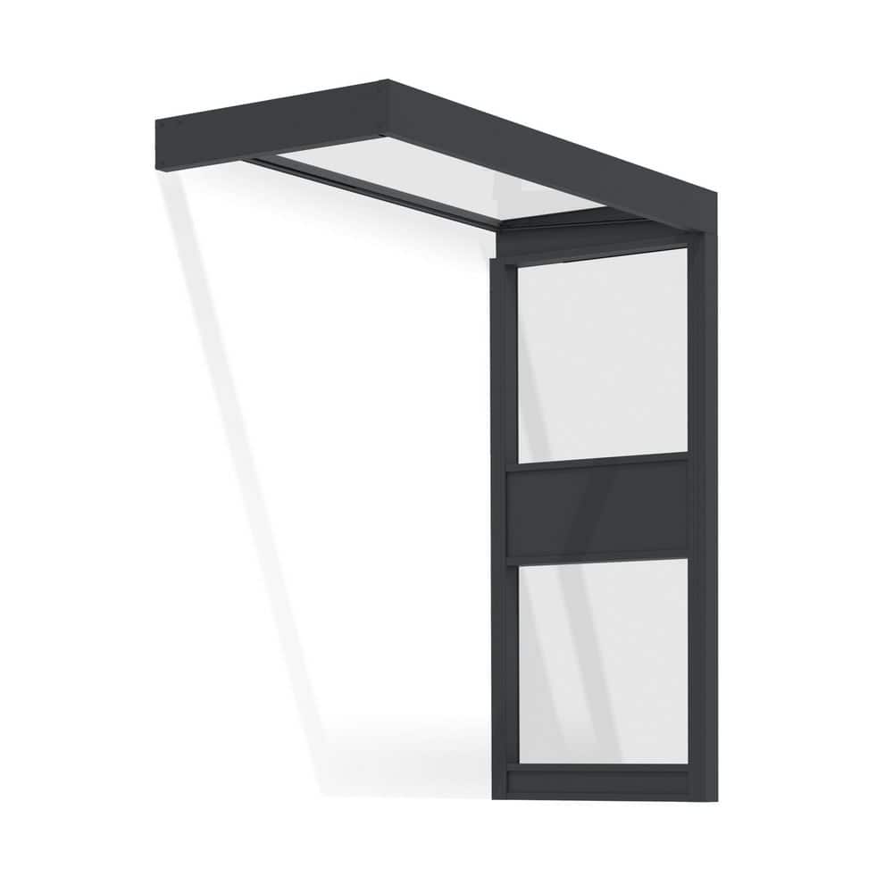 Sophia 3 ft x 7 ft Gray/Clear with side wall Door Awning price history on PriceWatchPro