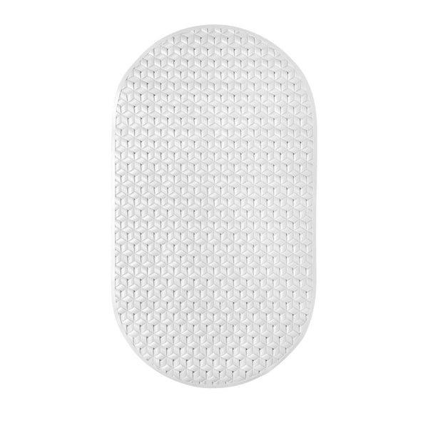 Zenna Home 27.5 in. x 15.5 in. 65% Recycled Premium Bath Mat in White