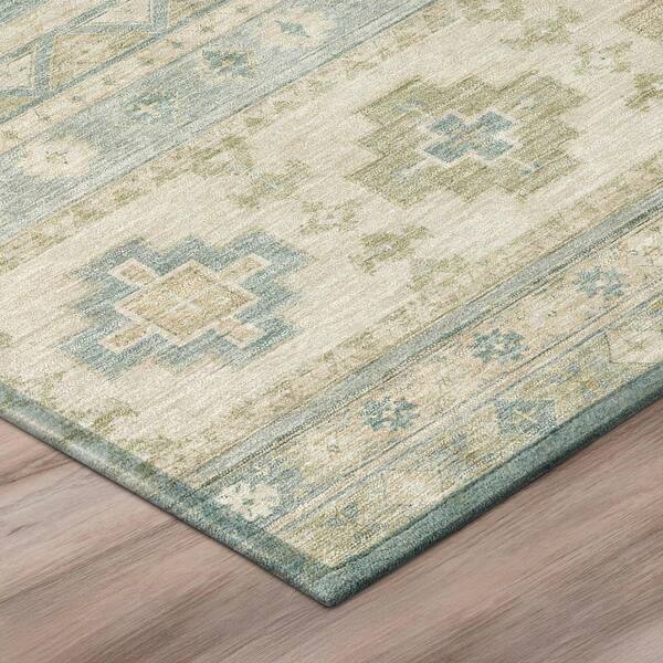 Chantille Machine Washable Indoor/Outdoor Abstract ACN3125 Seafoam 2 ft. x 7 ft. Runner Rug