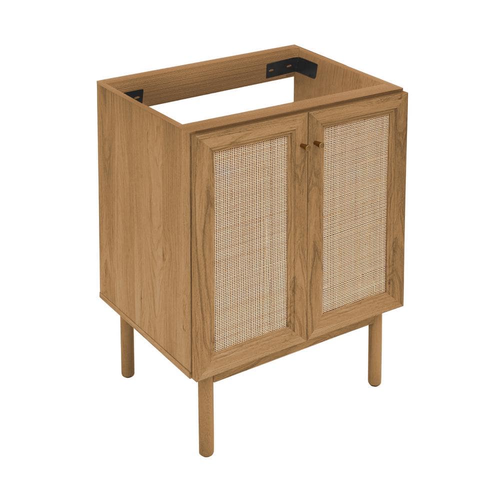 Classe 24" Oak Bathroom Vanity with Cane Doors