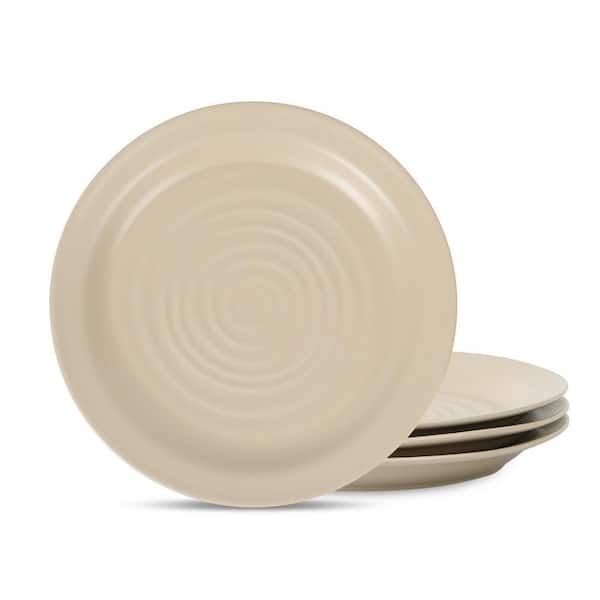 Orbit 4-Piece Beige Stoneware Full Set (Service for 4)
