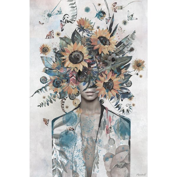 Unbranded "Be a Sunflower" by Marmont Hill Unframed Canvas People Art Print 30 in. x 20 in.