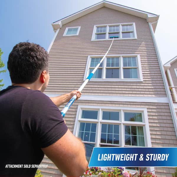 24 ft. Aluminum Telescoping Pole with Connect and Clean Locking Cone and Quick-Flip Clamps (2-Pack)