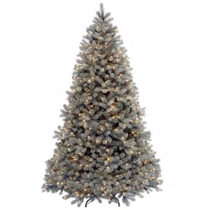 7-1/2 ft. Feel Real Downswept Douglas Blue Fir Hinged Artificial Christmas Tree with 750 Clear Lights