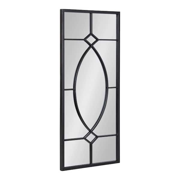 Kate and Laurel Bakersfield 13.00 in. W x 30.00 in. H Metal Black Rectangle Framed Decorative Mirror