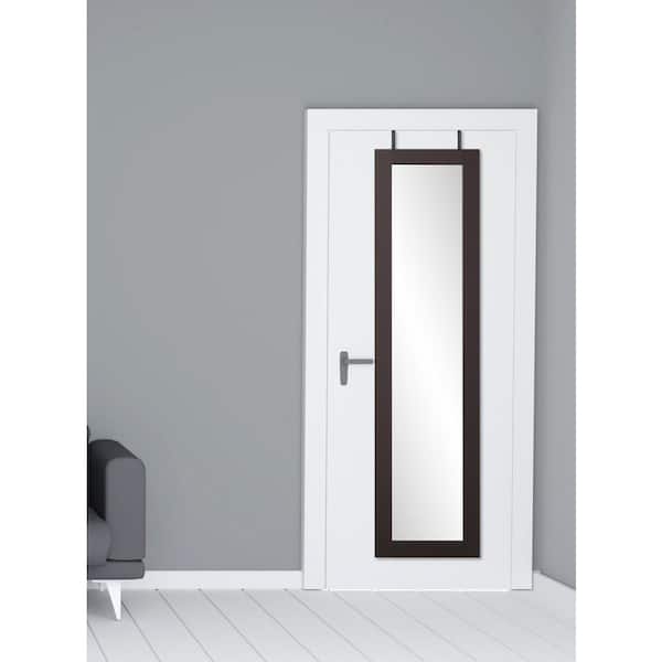 BrandtWorks Medium Black Over The Door Modern Mirror (21.5 in. H X 71 in. W)