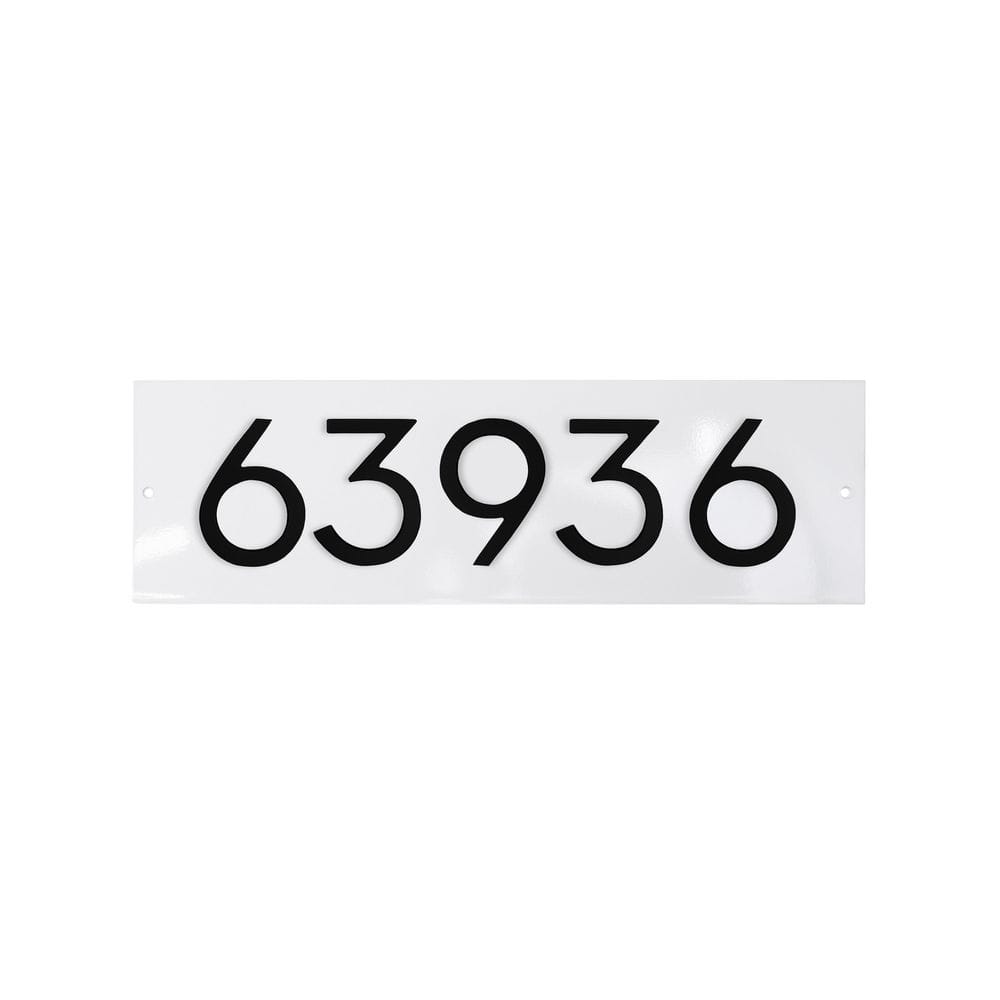 "Horizontal Floating Modern Address Plaque (4"" Numbers-5 Characters)-White/Black" price history on PriceWatchPro