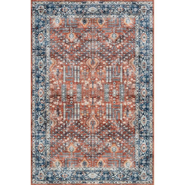 Lavinia Smart Plus with SplashGuard Area Red 5 ft. x 7 ft. Indoor Area Rug