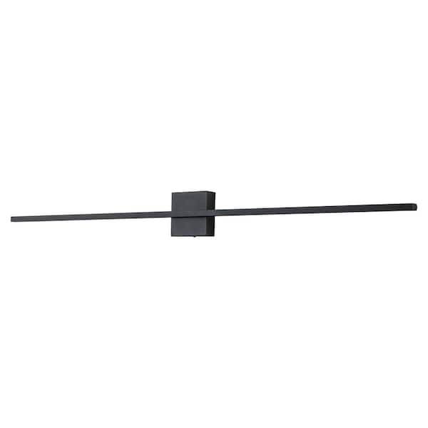C Cattleya 2-Light 35.5 in. Matte Black LED Wall Sconce Light Bar
