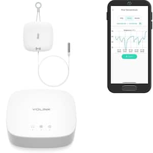 YoLink Smart Wireless Temperature/Humidity Sensor Wide Range (-22 to 158  degrees) Works with Alexa, 2 Pack - Hub Included YS8003-H2T - The Home Depot