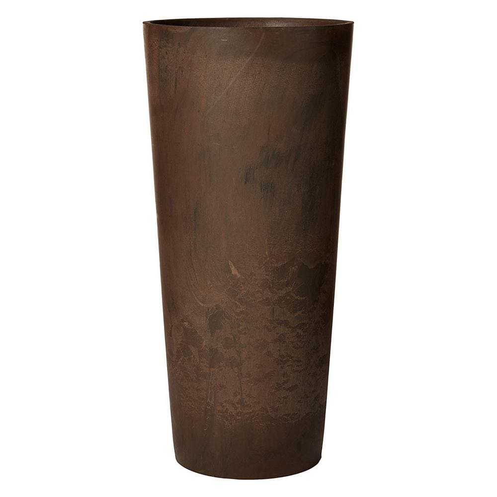 Tall Round Chocolate Marble Indoor/Outdoor Planter