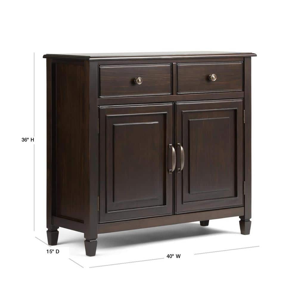 Connaught Dark Chestnut Brown Solid Pine Entryway Storage Cabinet