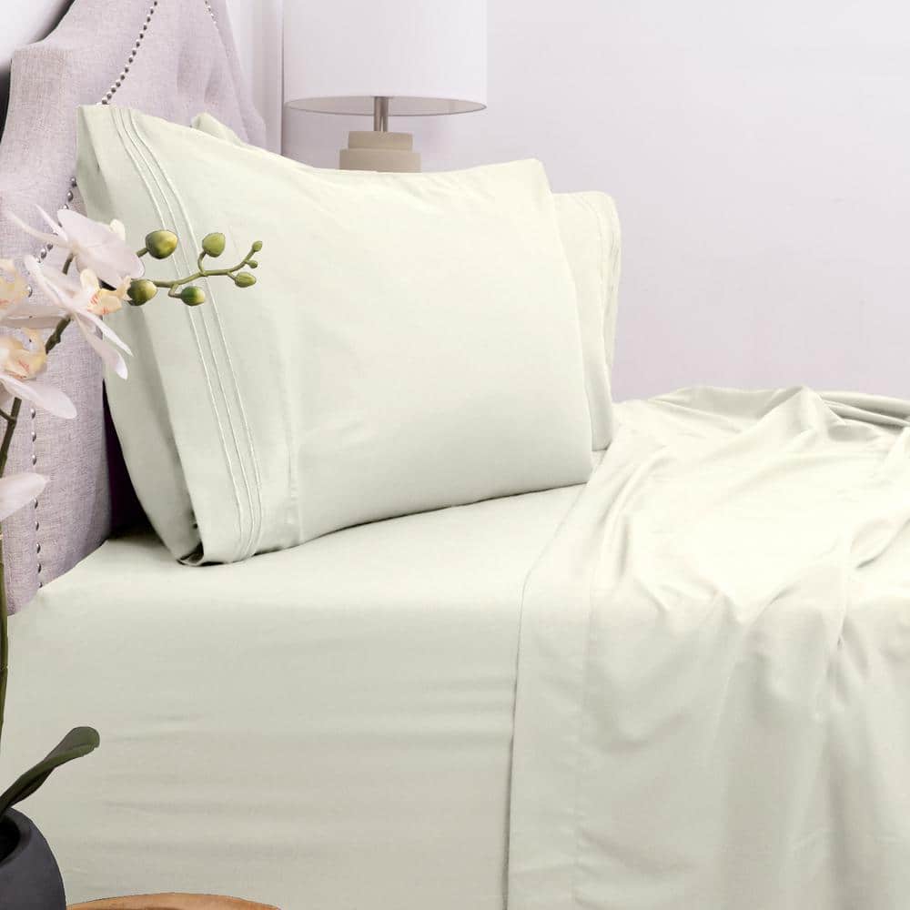 Ivory Twin Deep Pocket Ultra Soft Microfiber Sheet Set