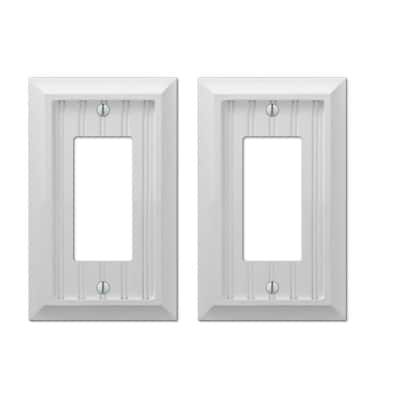 Cottage 1 Gang Rocker Composite Wall Plate - White (2-Pack)