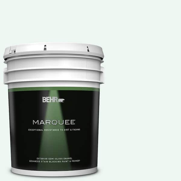 BEHR MARQUEE 5 gal. #PPL-15 Icy Wind Semi-Gloss Enamel Exterior Paint & Primer