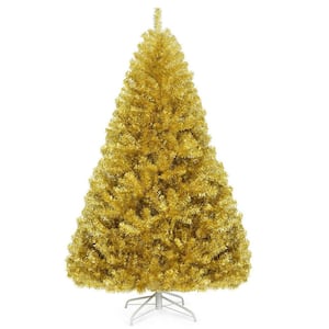 6 ft. Tinsel Artificial Christmas Tree Hinged with Foldable Stand