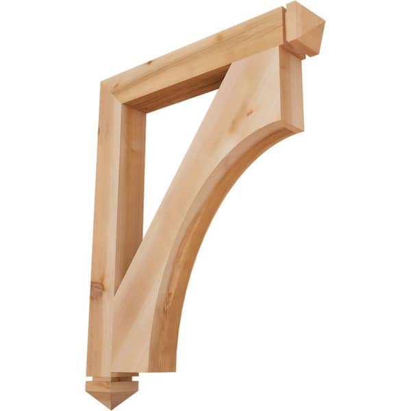 Ekena Millwork 3.5 in. x 38 in. x 30 in. Western Red Cedar Westlake Arts and Crafts Smooth Bracket