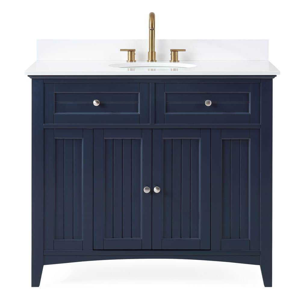 Benton Collection 42 in. thomasville Navy Blue 42 in. W x 21 in. D x 37 in. H Bathroom Vanity