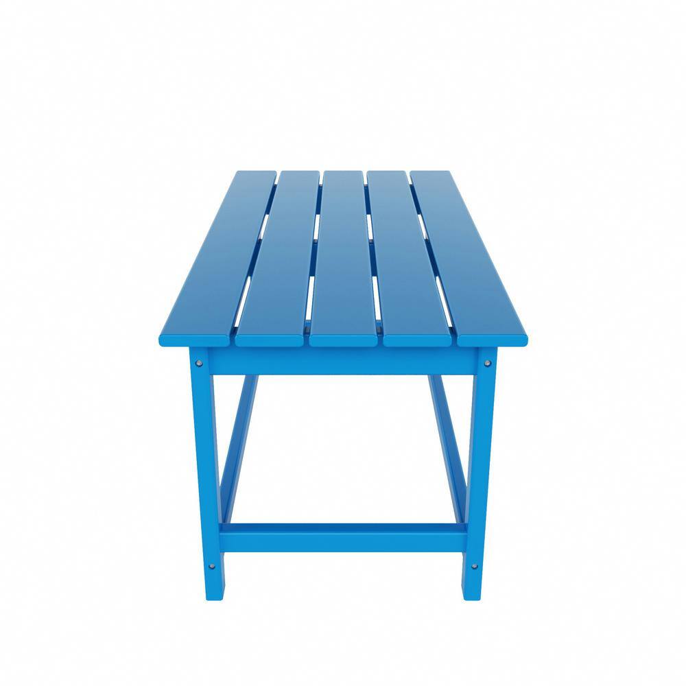 Pacific Blue 3-Piece Outdoor Adirondack Coffee and Side Table Set