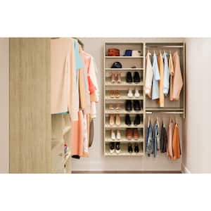 25.125 in. W . Essential Shoe Harvest Grain Wood Tower Closet System