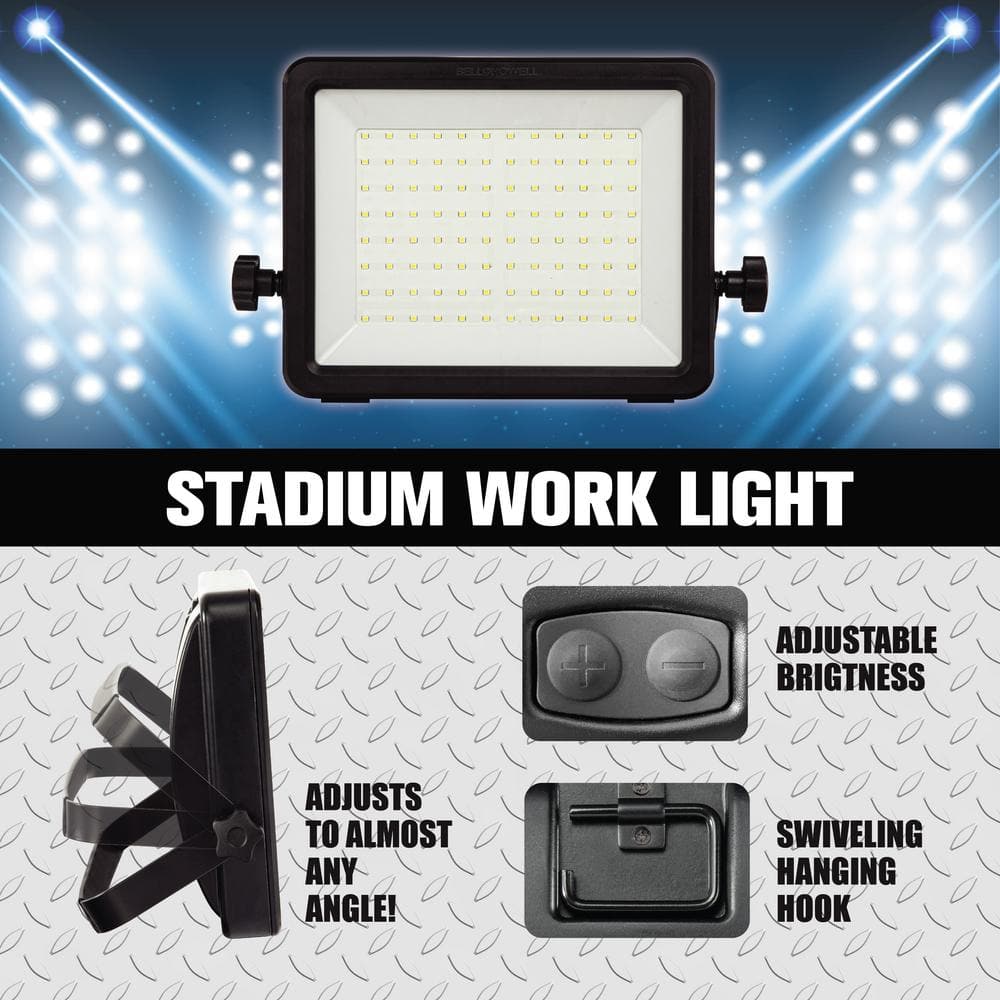 Bell + Howell Black LED Adjustable Standing Work Light